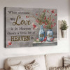 Cardinal Bird, When Someone We Love Is In Heaven There’s A Little Bit Of Heaven In Our Home Poster and Canvas
