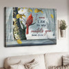 Cardinal Bird, I Even, I Am He Who Comforts You, Wall Decor Poster and Canvas
