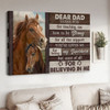 Dear Dad, Thank You For Teaching Me How To Be Strong For All The Support Poster and Canvas