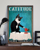 Tuxedo Cat, Cat And Coffee, Catitude Coffee Co. Serve Yourself Poster and Canvas