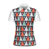 Golf Life In Ethnic Style Short Sleeve Women Polo Shirt, Argyle Pattern Shirt For Ladies, Best Golf Shirt For Female