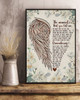 Angel Wings, The Moment That You Left Me My Heart Split In Two One Side Filled With Memories Poster and Canvas