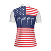 America Flag Golf Clubs Women Polo Shirt, Lady Squad Golf Short Sleeve Shirt For Ladies, Gift For Female Golfers