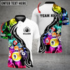 Custom Billiard 9 Ball Multicolor Smoke Pattern Customized Name 3D Shirt