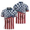 Men's Cycling Polo Shirt American Flag Shirt For Outdoor Cycling