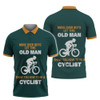 Black Cycling Polo Shirt Old Man Cyclist Premium Polo Shirt