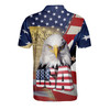 Custom 3D All Over Print American Flag Patriotic Polo Shirt, Eagle USA Flag Shirt, Gift for Him