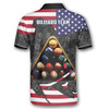 Custom Patriotic Custom Billiard Shirts for Men, Custom Billiard Shirts for Team, Billiard Polo Shirts