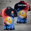 Custom Billiards Ball 9 Spinning Paint Personalized Name, Team Name Multicolor Option Polo Shirt