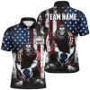 Custom Coolspod American Flag Bigfoot Bowling Customized Name And Team Name 3D Polo Shirt, Shirt for Bowling Players