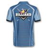 Custom Billiard Sports Style Light Blue Custom Billiard Shirts for Men, Custom Billiard Shirts for Team, Men's Billiard Polo Shirts