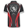Custom Billiard Sports Style Red Black Custom Billiard Shirts for Men, Gift for Billiard Player