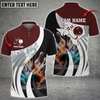 Custom Bowling Ball And Pins Texas Map Multicolor Option Customized Name 3D Polo Shirt, Idea Gift for Bowler