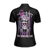 You Mess With The Wrong One, Fck Cancer Short Sleeve Women Polo Shirt - Perfect Gift For Women