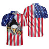 Custom 3D All Over Print American Flag Eagle Rip Cool Patriotic Polo Shirt