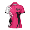 Your Hole Is My Goal Golf Short Sleeve Women Polo Shirt, White And Pink Golf Shirt For Ladies - Perfect Gift For Women