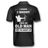 Custom Archery I Know I Shoot Like an Old Man Custom Archery Shirts for Men, Skull Archery Shirt
