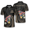 Custom Coolspod Roll Tribal Billiard Personalized Name Unisex Polo Shirt, Gift for Billiard Players