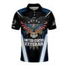 Personalized United States Veteran Because Of The Brave Polo Shirt, Eagle Flag Independence Day Polo Shirt
