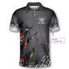 Custom Billiards 8 Balls Paint Splash Personalized Name 3D Polo Shirt, Gift For Billiard Players