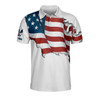Personalized America Love It Or Leave It Eagle US Flag Polo Shirt, Idea Gift for Men Dad Grandpa