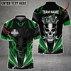 Custom Auto Mechanic Tools Thunder Skull Custom Name Multi Color Printed 3D Polo Shirt