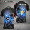 Custom Billiards Ball 8&9 Spinning Wind Skull Eye Multi Color Personalized Name, Team Name 3D Polo Shirt