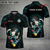 Personalized Name Team Skull Billiard 8 Balls Multicolor Option, Skull Billiard Polo Shirt