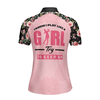 Golf Women Polo Shirt, I Know I Play Like A Girl Try To Keep Up Polo Shirt, Elegant Flower Pattern Golf Short Sleeve Women Polo Shirt