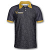 Custom Tennis Balls Pattern Crown Emblem Customized Name All Over Printed Polo Shirt, Tennis Shirt