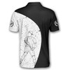 Custom Tennis Silhouettes Black White Version Customized Name All Over Printed Polo Shirt