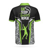 Custom Tennis Eat Sleep Tennis Repeat Polo Shirt, Personalized Name All Over Printed Tennis Shirt