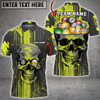 Custom Coolspod Billiards Skull B-Head Personalized Name, Team Name 3D Polo Shirt, Skull Billiard Shirt
