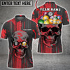 Custom Coolspod Billiards Skull B-Head Personalized Name, Team Name 3D Polo Shirt, Skull Billiard Shirt