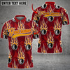 Custom Billiards Ball 8 Shower Multicolor Options Personalized Name 3D Polo Shirt, Billiard Fire Shirt