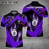 Custom Billiards Multi Color Options Lightning Personalized Name 3D Polo Shirt, Idea Gift for Billiards Lovers