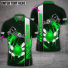 Custom Bowling And Pins Heart Fire Multicolor Option Customized Name 3D Shirt, Idea Gift for Bowler
