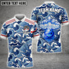 Custom Tsunami Bowling And Pins Customized Name 3D Shirt, Gift for Bowler