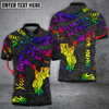 Custom Polynesian Pattern Multi Color Bowling And Pins Multicolor Option Customized Name 3D Polo Shirt