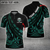 Custom Polynesian Pattern Bowling And Pins Multicolor Option Customized Name 3D Polo Shirt, Bowling Polo Shirt