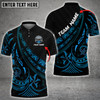 Custom Polynesian Pattern Bowling And Pins Multicolor Option Customized Name 3D Polo Shirt, Bowling Polo Shirt