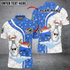 Custom Xmas Bowling And Pins Multicolor Option Customized Name 3D Polo Shirt, Idea Gift for Bowler Christmas