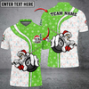 Custom Christmas Billiards 8 Ball Snow Grunge Multicolor Options Customized Name 3D Polo Shirt