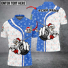 Custom Christmas Billiards 8 Ball Snow Grunge Multicolor Options Customized Name 3D Polo Shirt