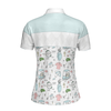 Golf Life In Blue Short Sleeve Women Polo Shirt, Golf Symbol And Argyle Pattern Polo Shirt For Ladies, Best Golf Shirt For Female