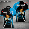 Personalized Bowling And Pins Heavenly Pyro Multicolor Option Customized Name 3D Polo Shirt for Bowler