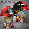 Custom Bingo Lightning Grunge Multicolor Option Customized Name 3D Polo Shirt, Perfect Gift for Bowling Lovers