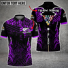Custom Coolspod Billiards Maori Grunge Multicolor Option Customized Name 3D Polo Shirt