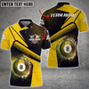 Custom Coolspod Personalized Billiards Ball 8 Galaxy Color Style, Team Name Unisex 3D Polo Shirt
