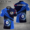 Custom Coolspod Personalized Billiards Ball 8 Galaxy Color Style, Team Name Unisex 3D Polo Shirt